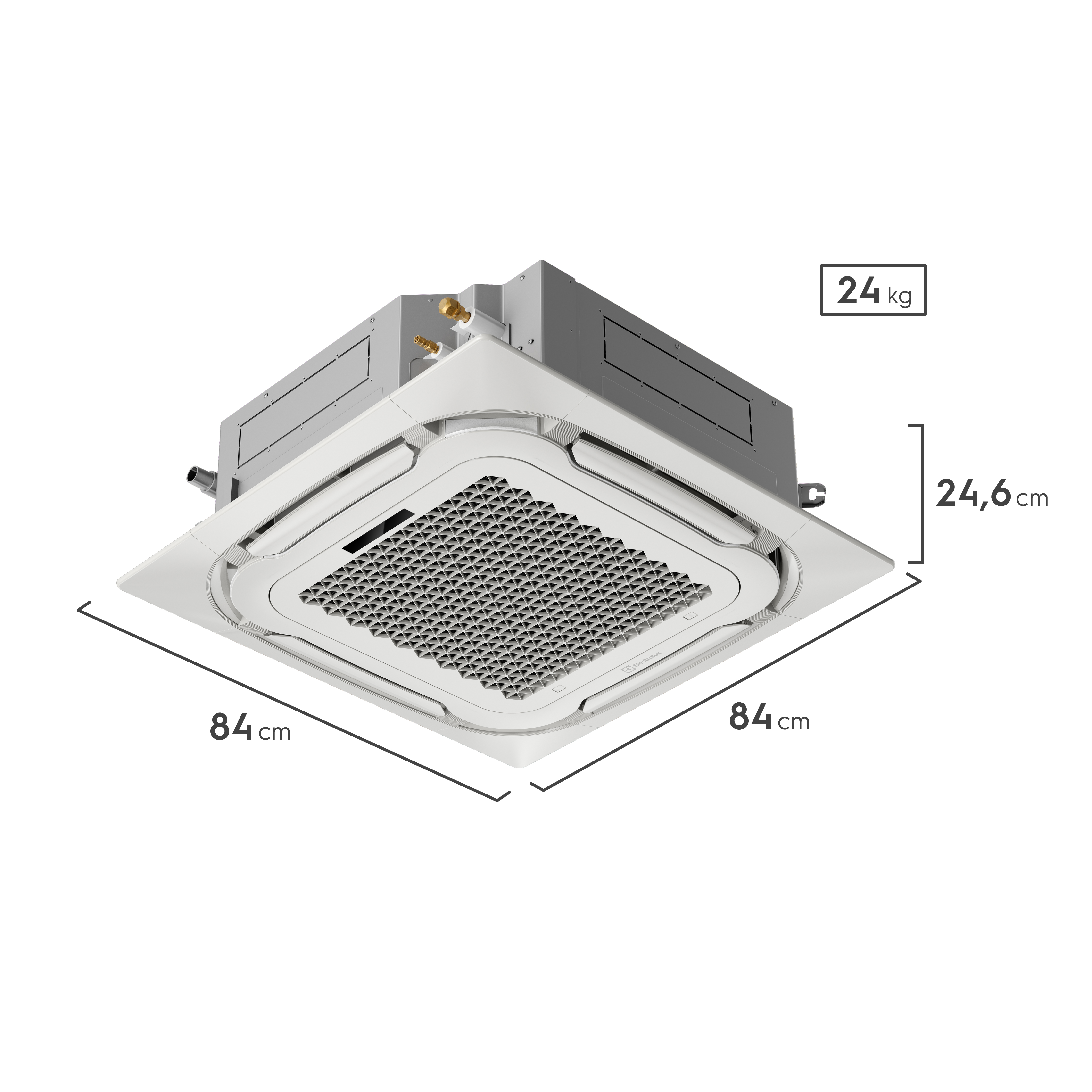 Ar-condicionado Cassete Electrolux 8 Vias Inverter 36.000 BTUs Frio Efficient (KI36F/KE36F)