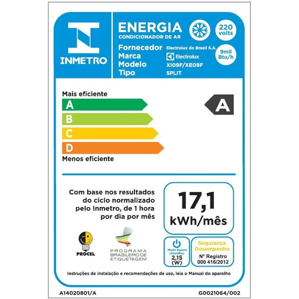 Ar-Condicionado Split Electrolux Inverter 12.000 BTUs Quente/Frio com Wi-fi (XI12R/XE12R)