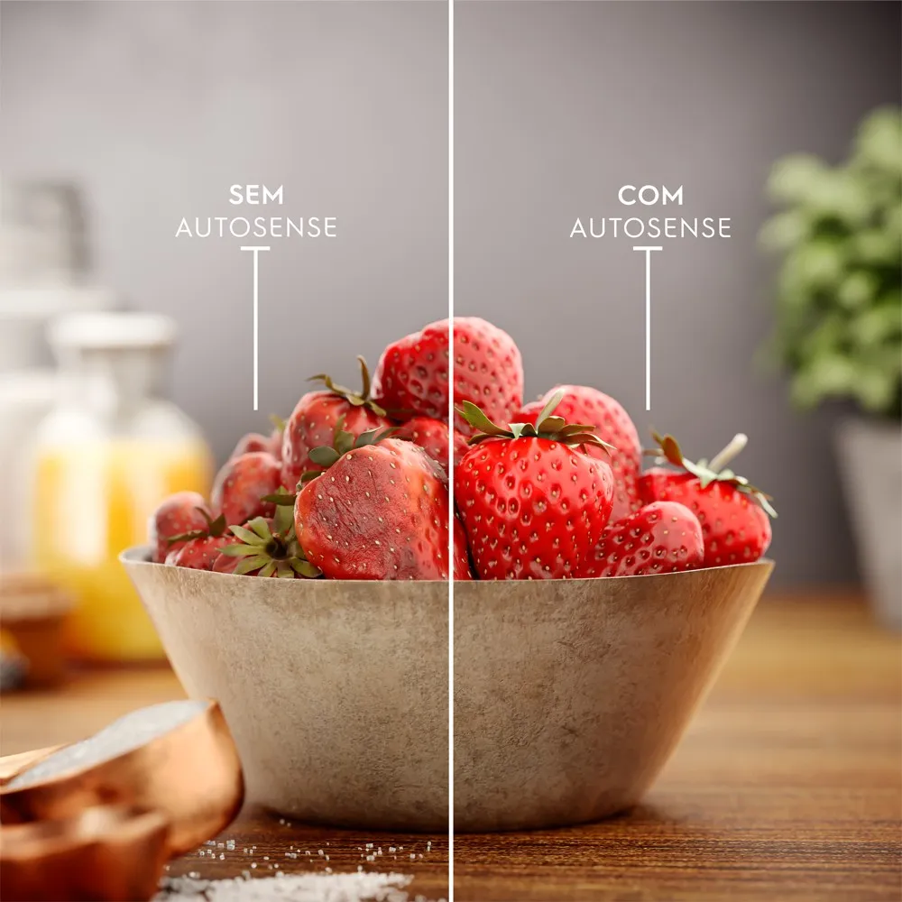 Geladeira Electrolux Frost Free Duplex Efficient com AutoSense cor Inox Look 390L (IF43S)
