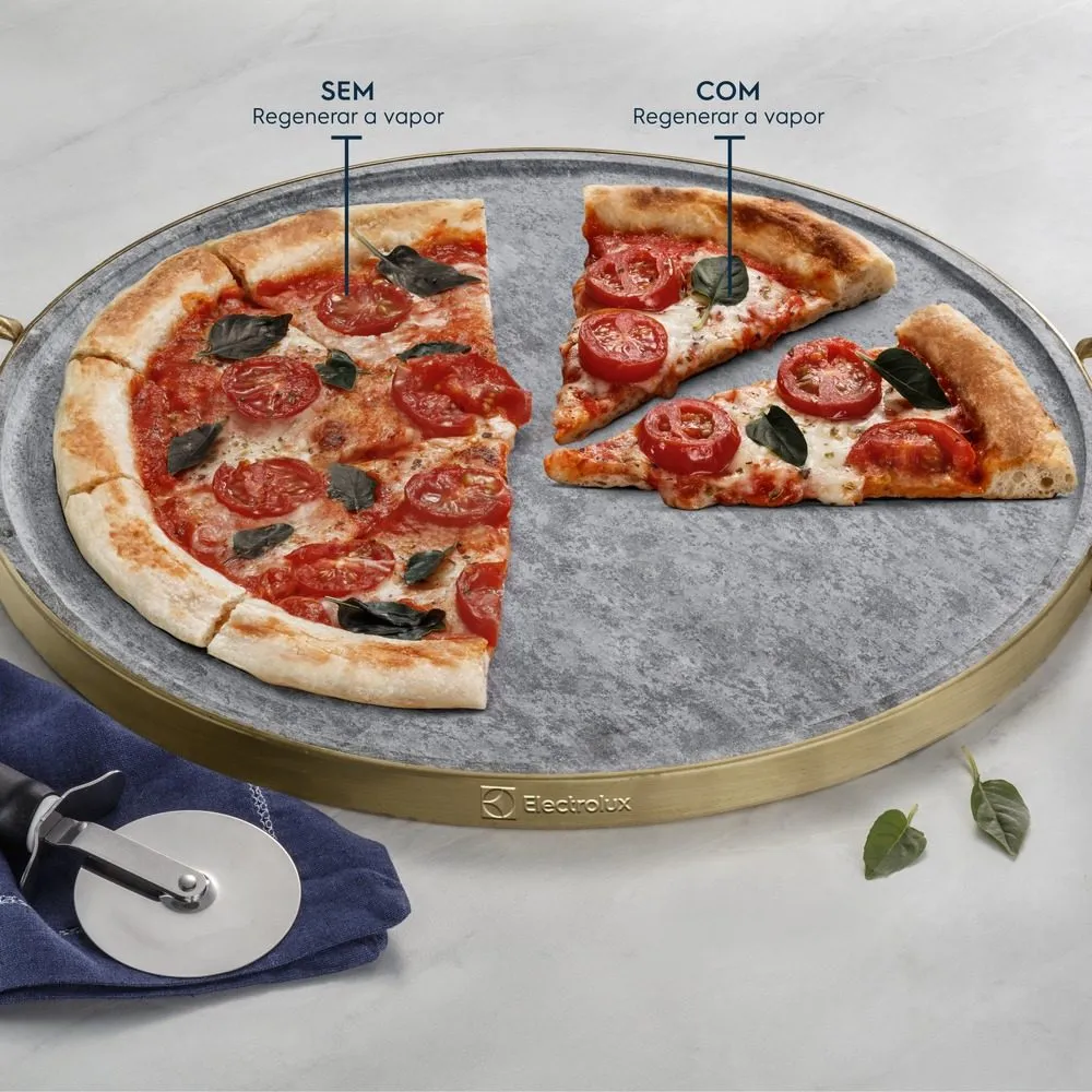 Fogão 4 bocas Electrolux Cinza Experience com Mesa de Vidro, Duplo Forno e PerfectCook360 (FE4DC)