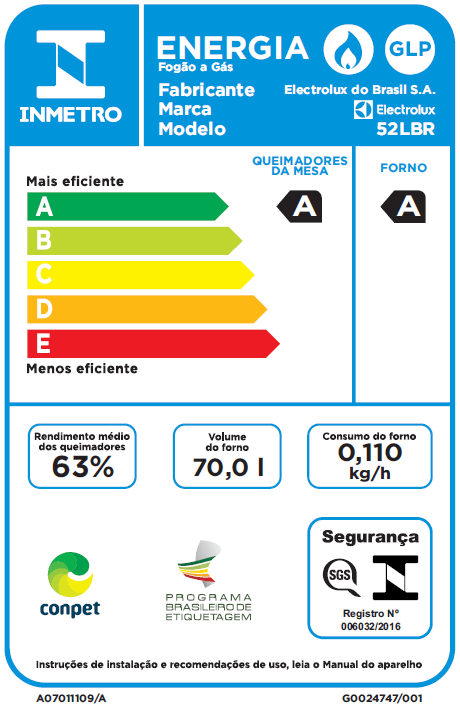 Fogão 4 Bocas Electrolux Branco com Timer Digital (52LBR)