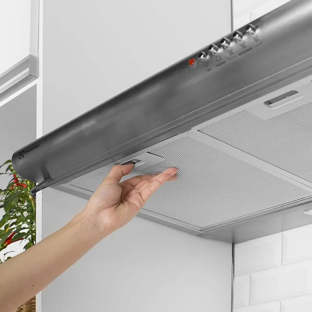 Depurador de Ar Parede Electrolux 80cm Inox com Filtro Lavável e Máscara Captadora de Ar (DE80X)