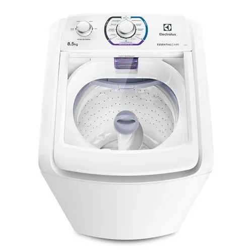 Máquina de Lavar Electrolux 8,5kg Branca Essential Care com Diluição Inteligente e Filtro Fiapos (LES09)