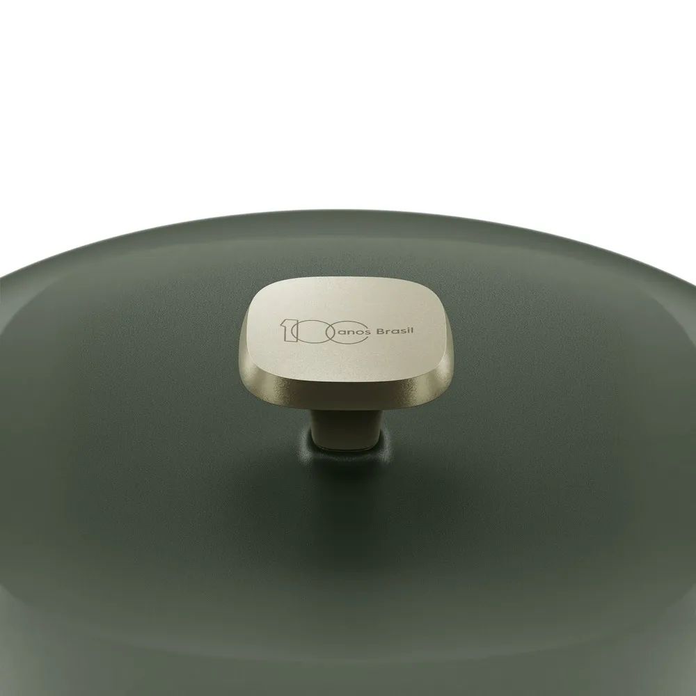 Panela de Ferro Fundido Esmaltado Caçarola Electrolux 24cm verde Linha 100 Anos Celebre Encontros