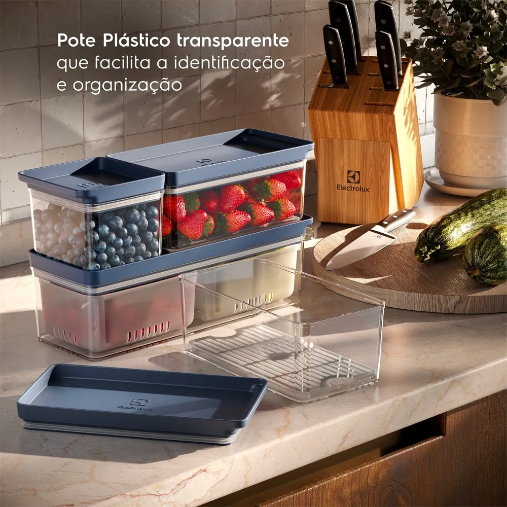 Organizador de Geladeira Electrolux Experience com Escorredor 5L
