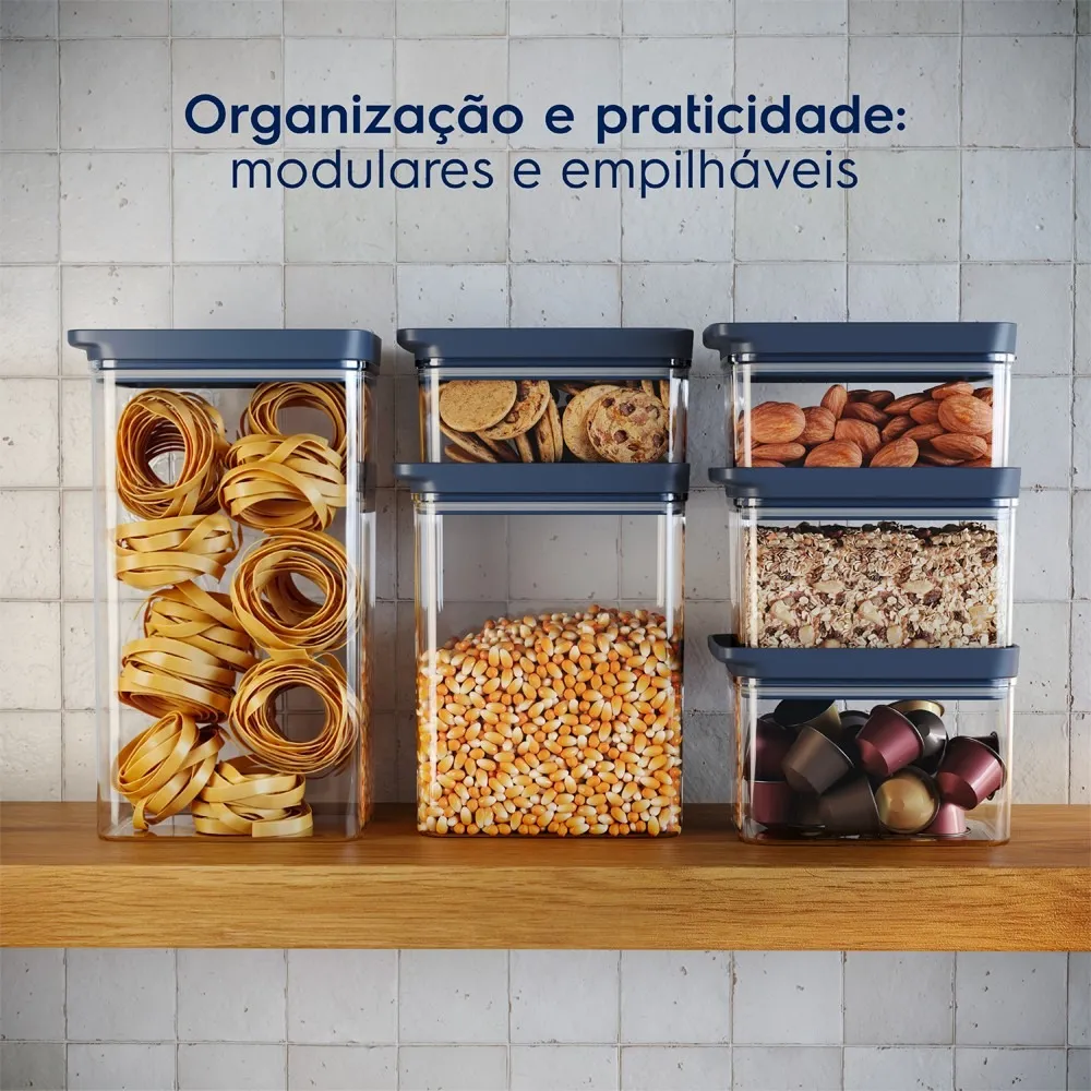 Pote Hermético Organizador Electrolux Experience Empilhável Modular 2,5L