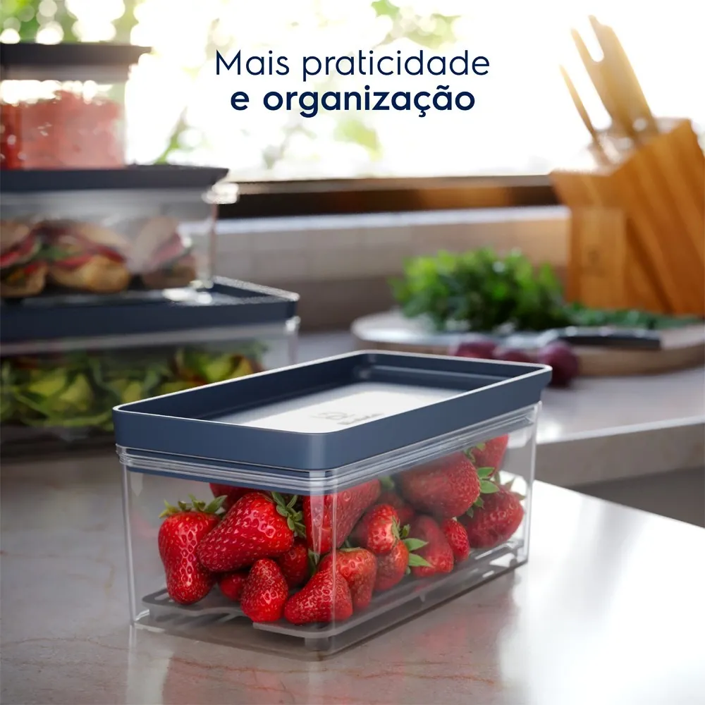 Organizador de Geladeira Electrolux Experience com Escorredor 2,3L