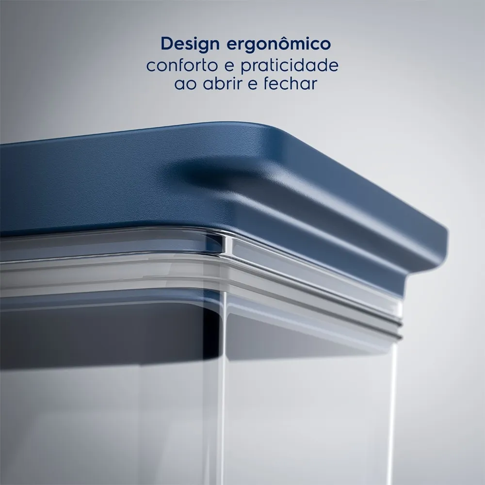 Kit Organizadores de Geladeira Electrolux Experience 3 Un Empilhável Modular com Escorredor