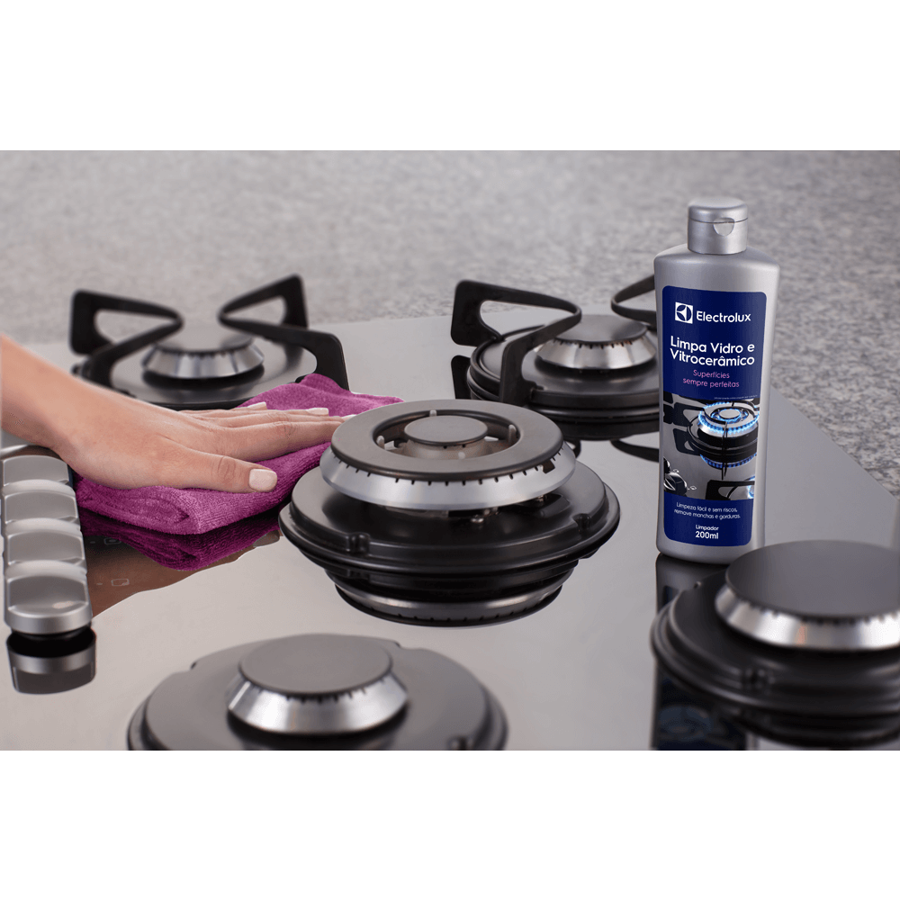 Kit Limpa Vidro e Vitrocerâmico de Indução Electrolux Remove Manchas e Gorduras 2 unidades